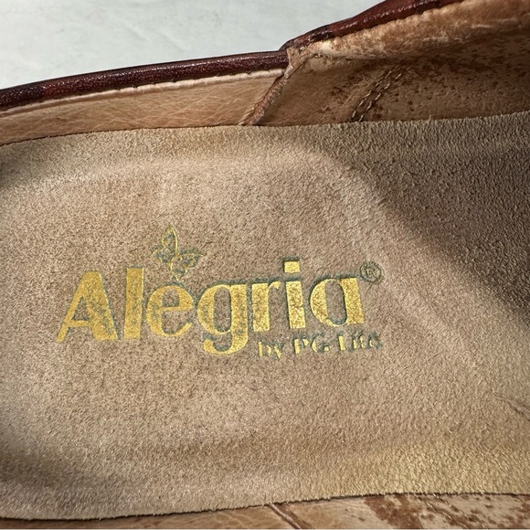 Alegria Isabelle Yeehaw Brown Leather Mules Women's Size 10 - Picture 9 of 11